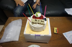 誕生祝いケーキ